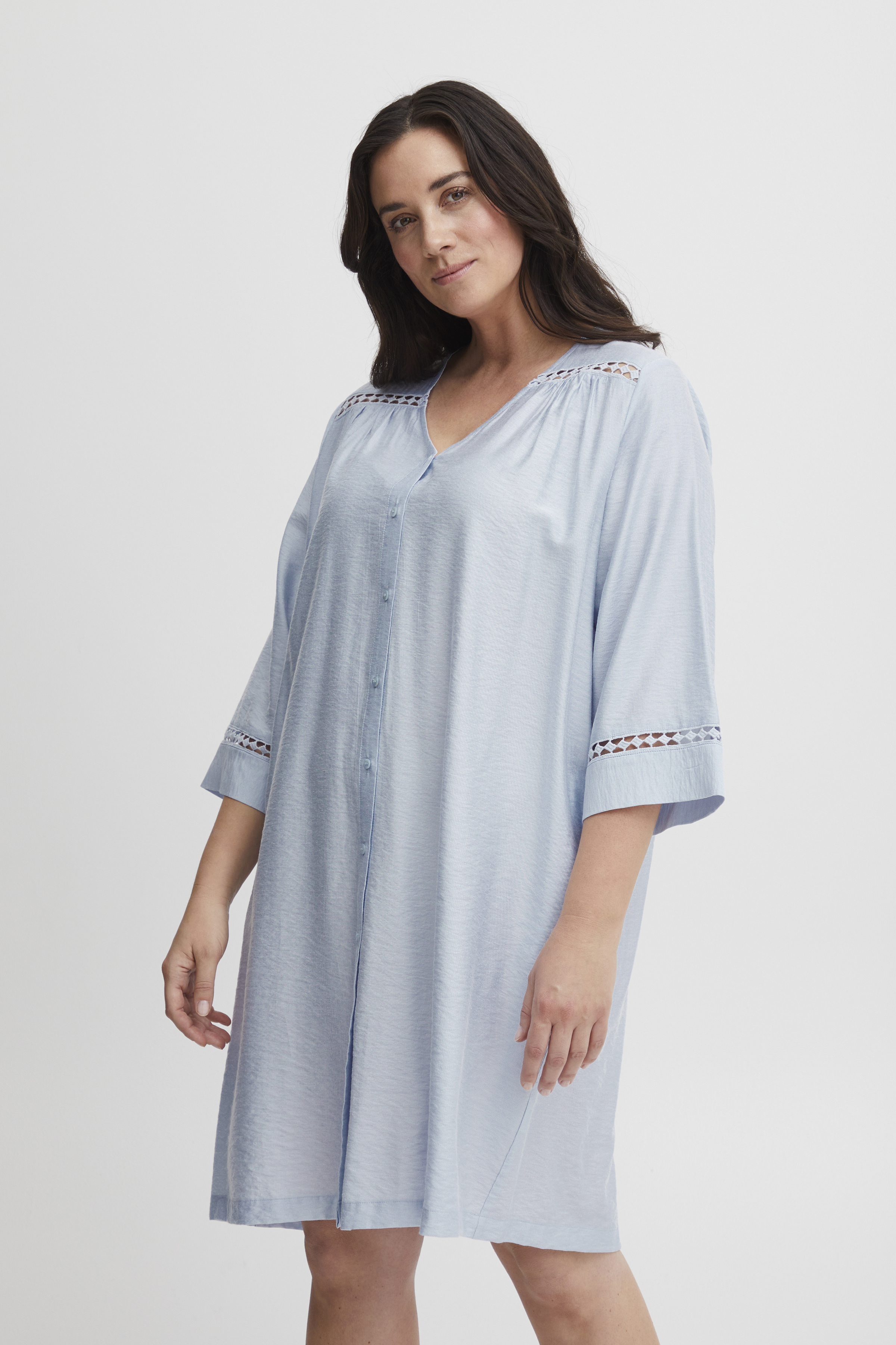 Fransa Plus Size Selection FPVIVI Klänning - Blå - str 50 för Dam