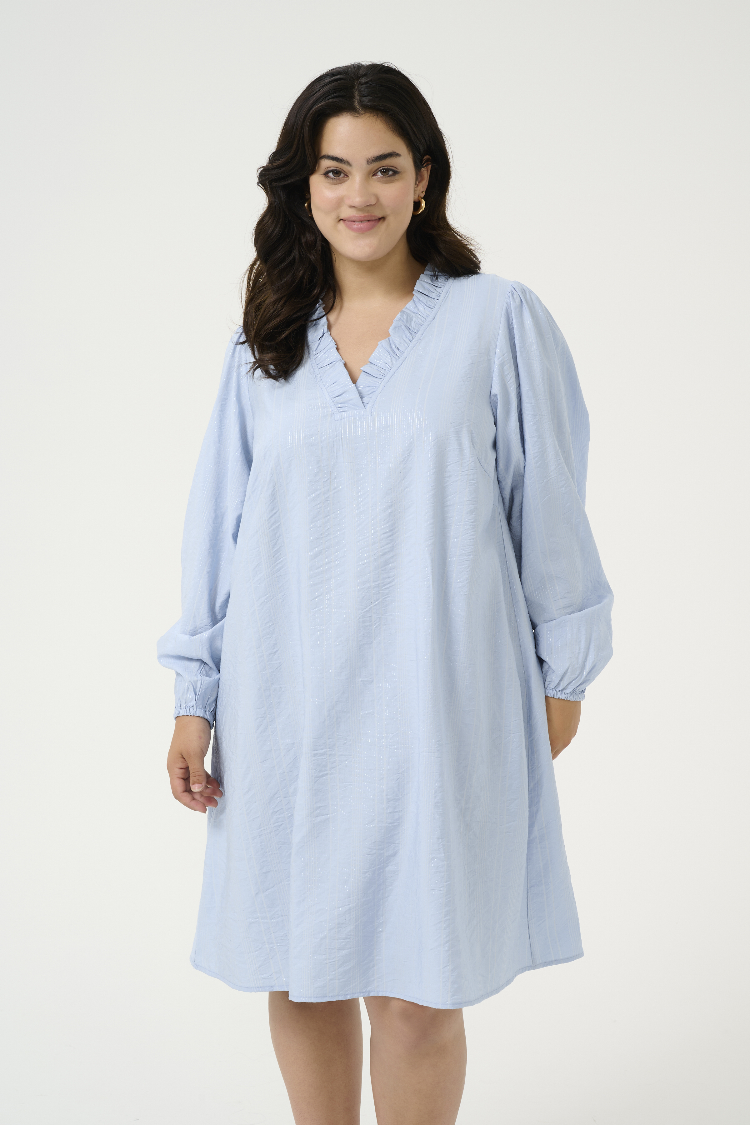 Kaffe Curve KCanni Jurk - Blauw - grootte 46 vor Vrouwen
