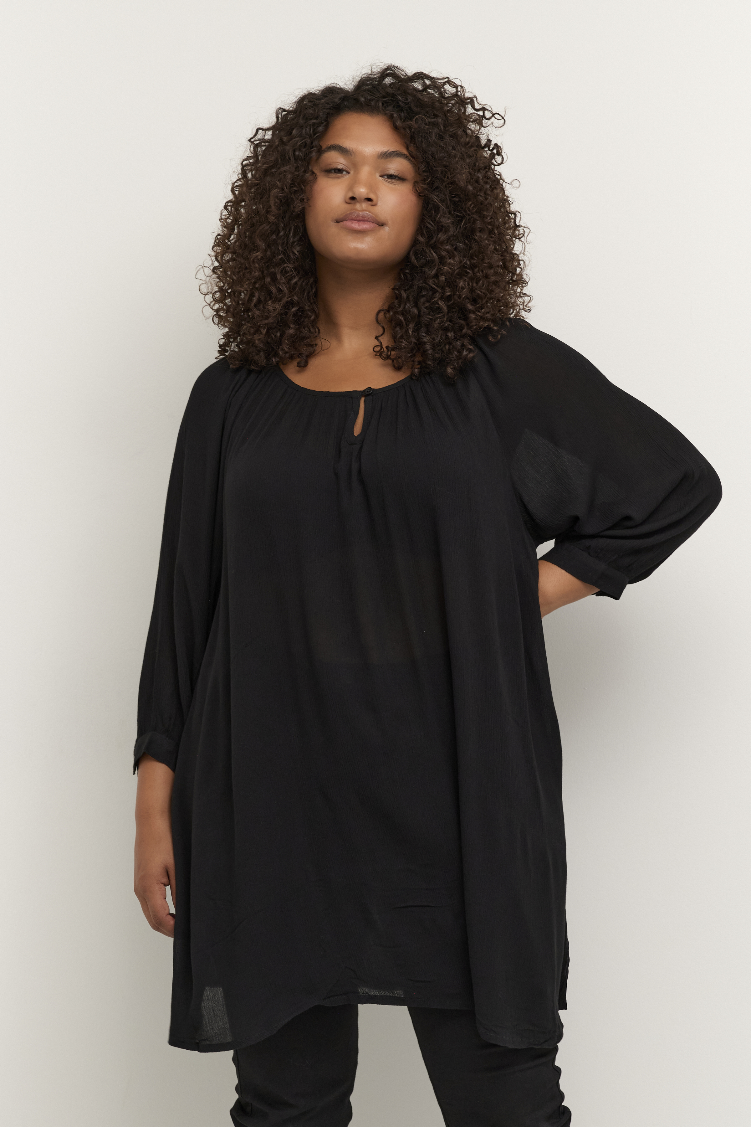 Kaffe Curve KCami Tunika - Sort - Str 42 - Damer