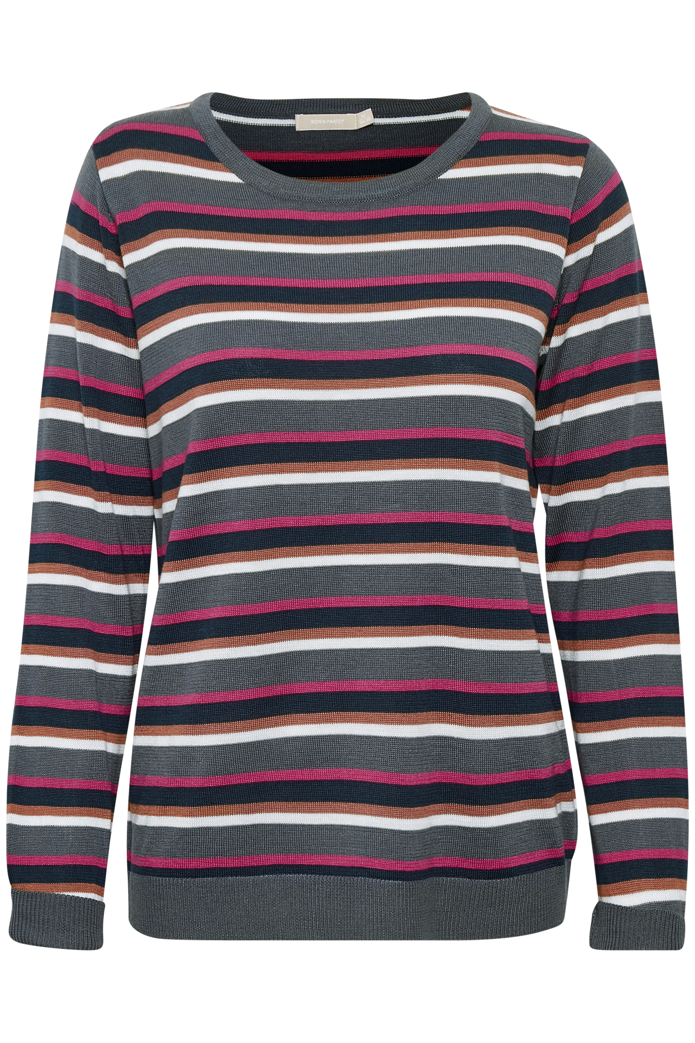 BonA Parte Dame BONA PARTE strikbluse med rund hals. Ribkant i hals, ærme og forneden. Lange ærmer. Strikblusen - Støvet blå/pink Billede af BonA Parte Dame BONA PARTE strikbluse med rund hals. Ribkant i hals, ærme og forneden. Lange ærmer. Strikblusen - Støvet blå/pink