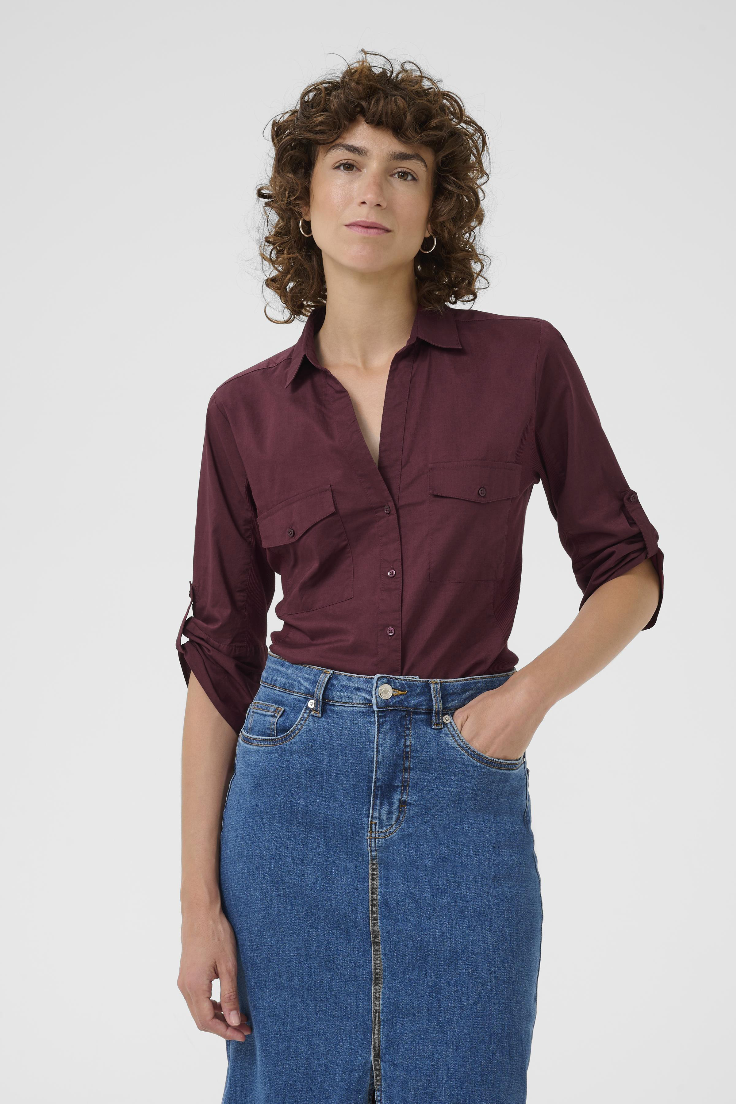 Part Two CortniaPW Overhemd - Rood - grootte 40 vor Vrouwen