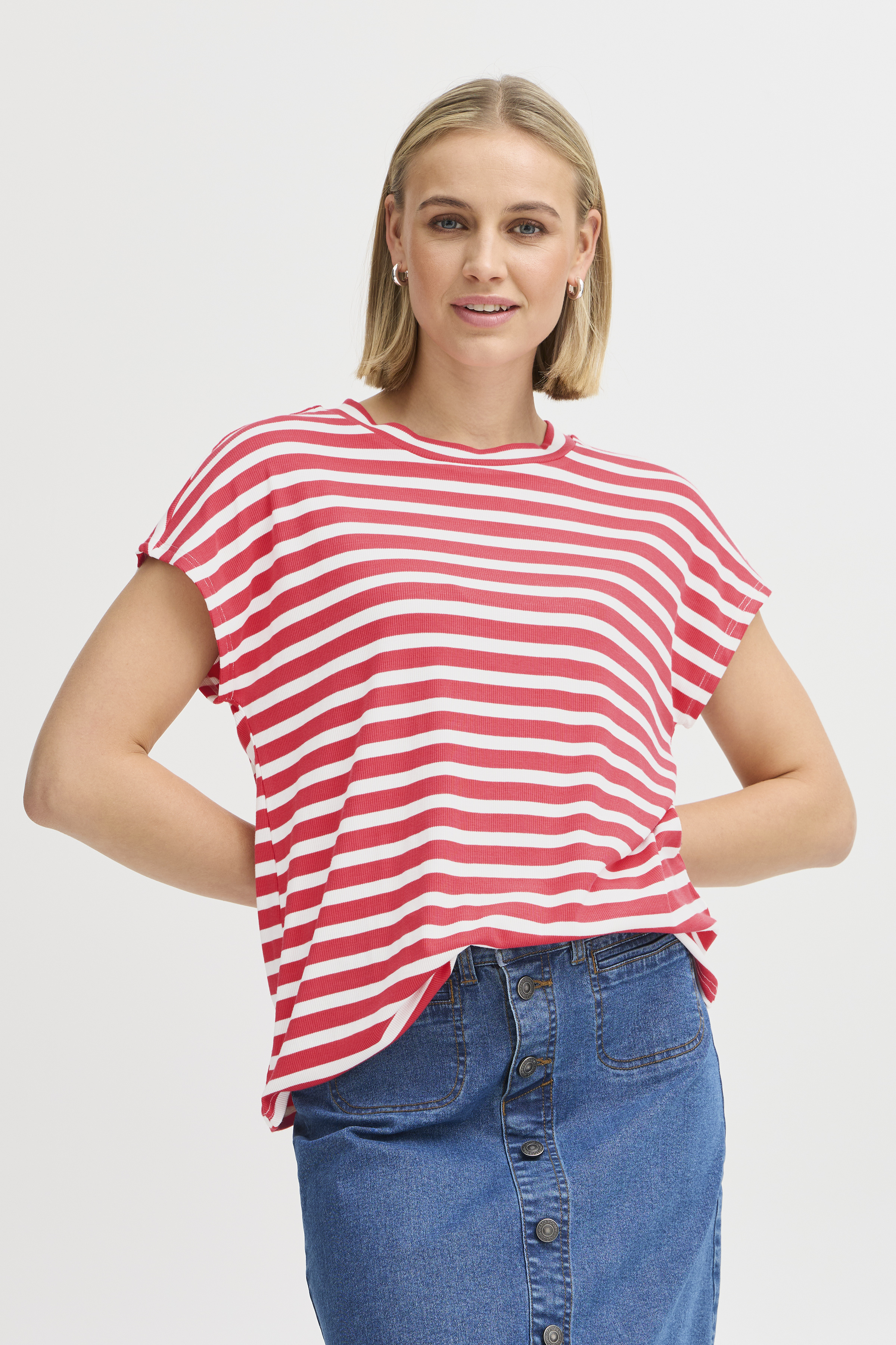 Fransa FRCANO T-shirt - Rood - grootte L vor Vrouwen