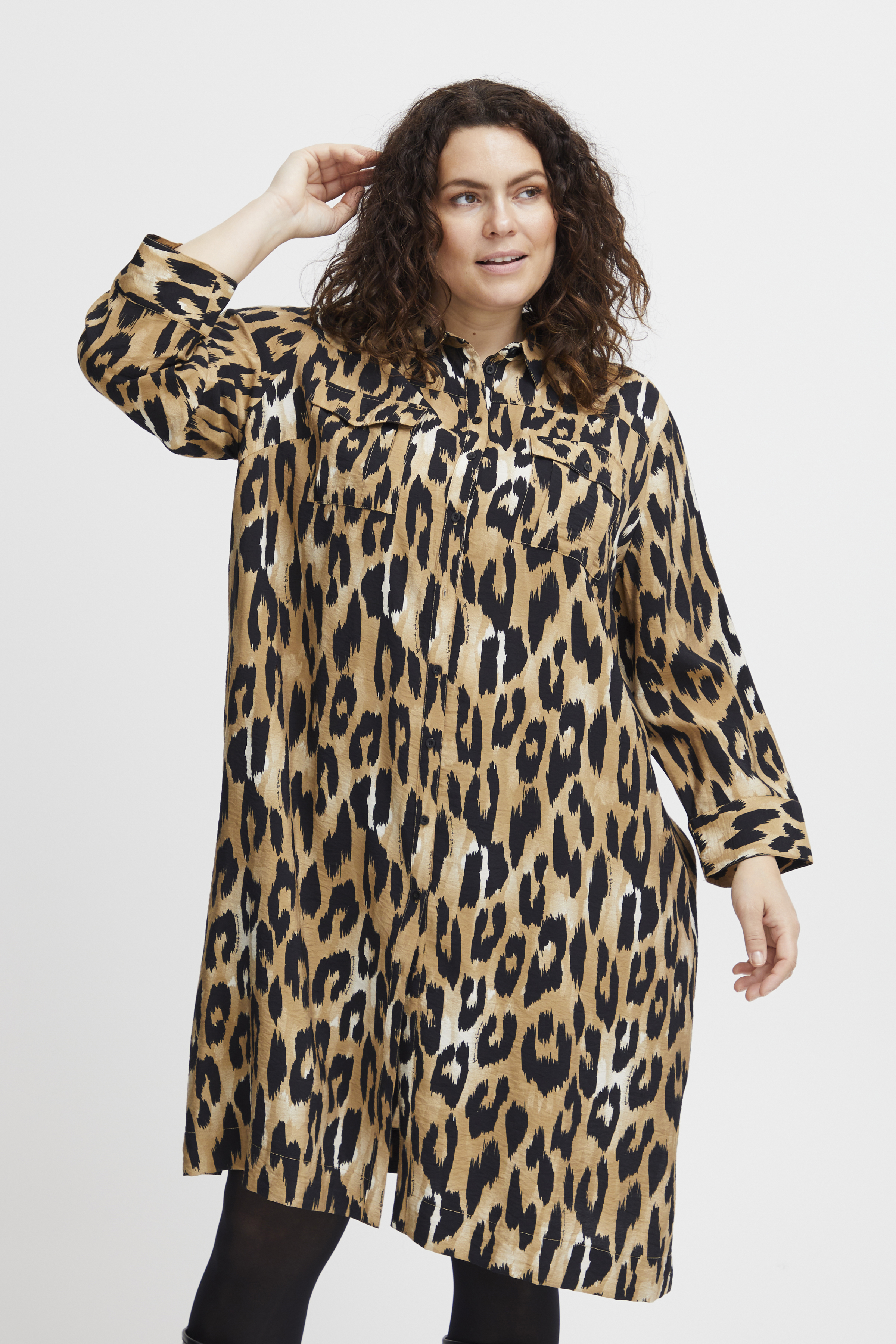 Fransa Plus Size Selection Kjole FPLEONI Kjole i størrelse 56 i Brun til Damer