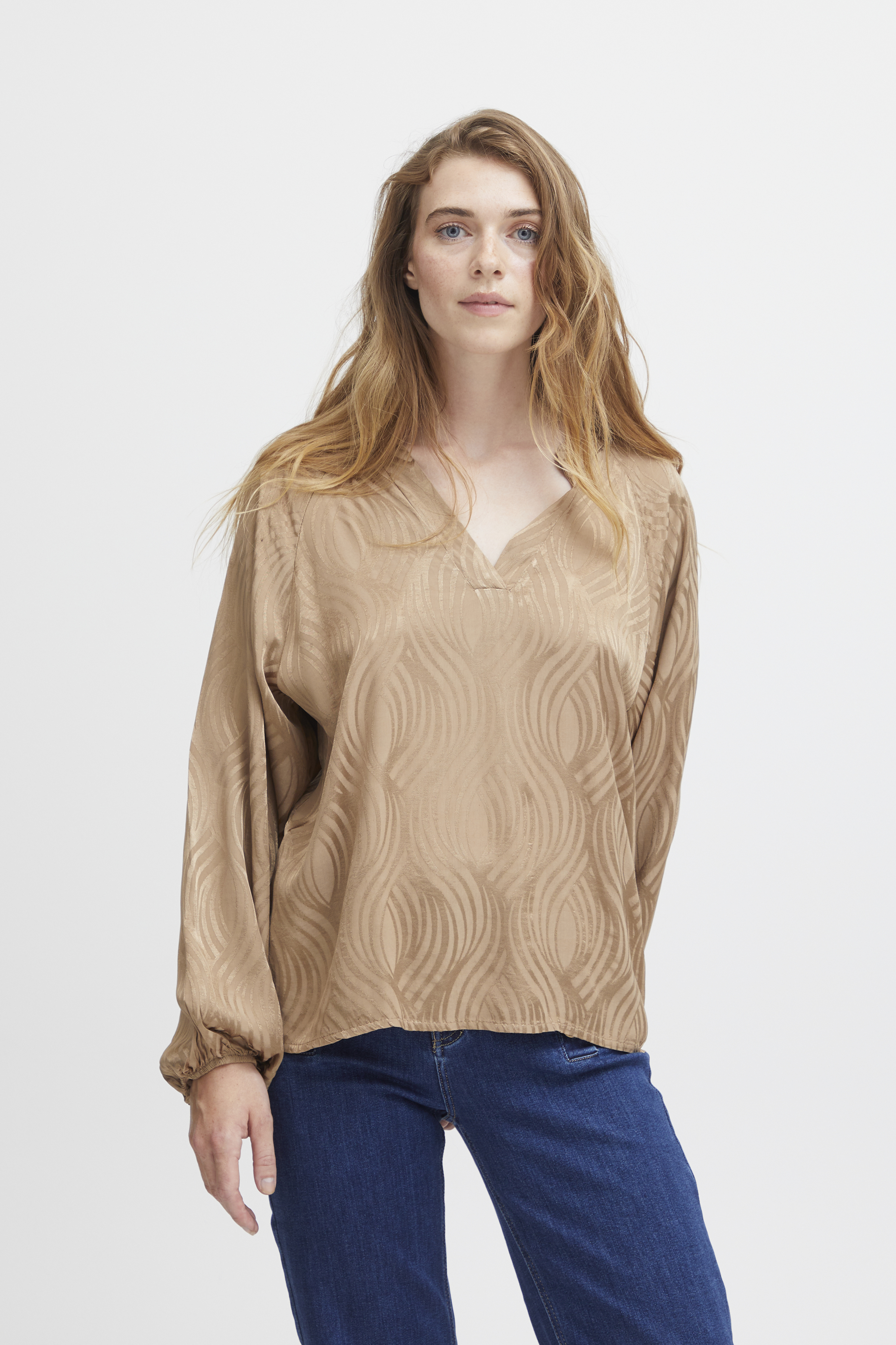 Sorbet SBROSSO Bluse i størrelse S i Brun til Damer