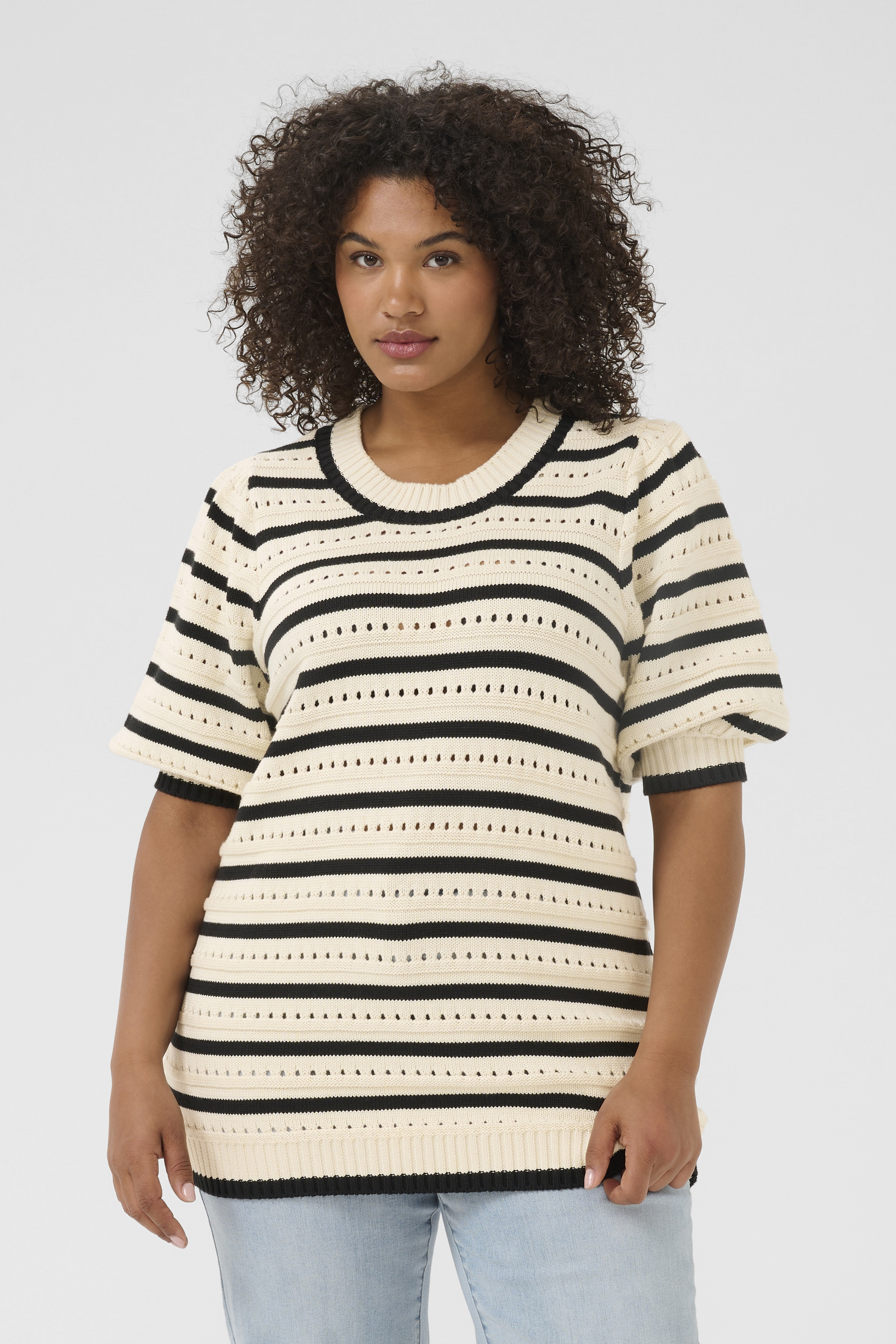 Kaffe Curve KCevalyn Pullover - Nature - str S för Dam