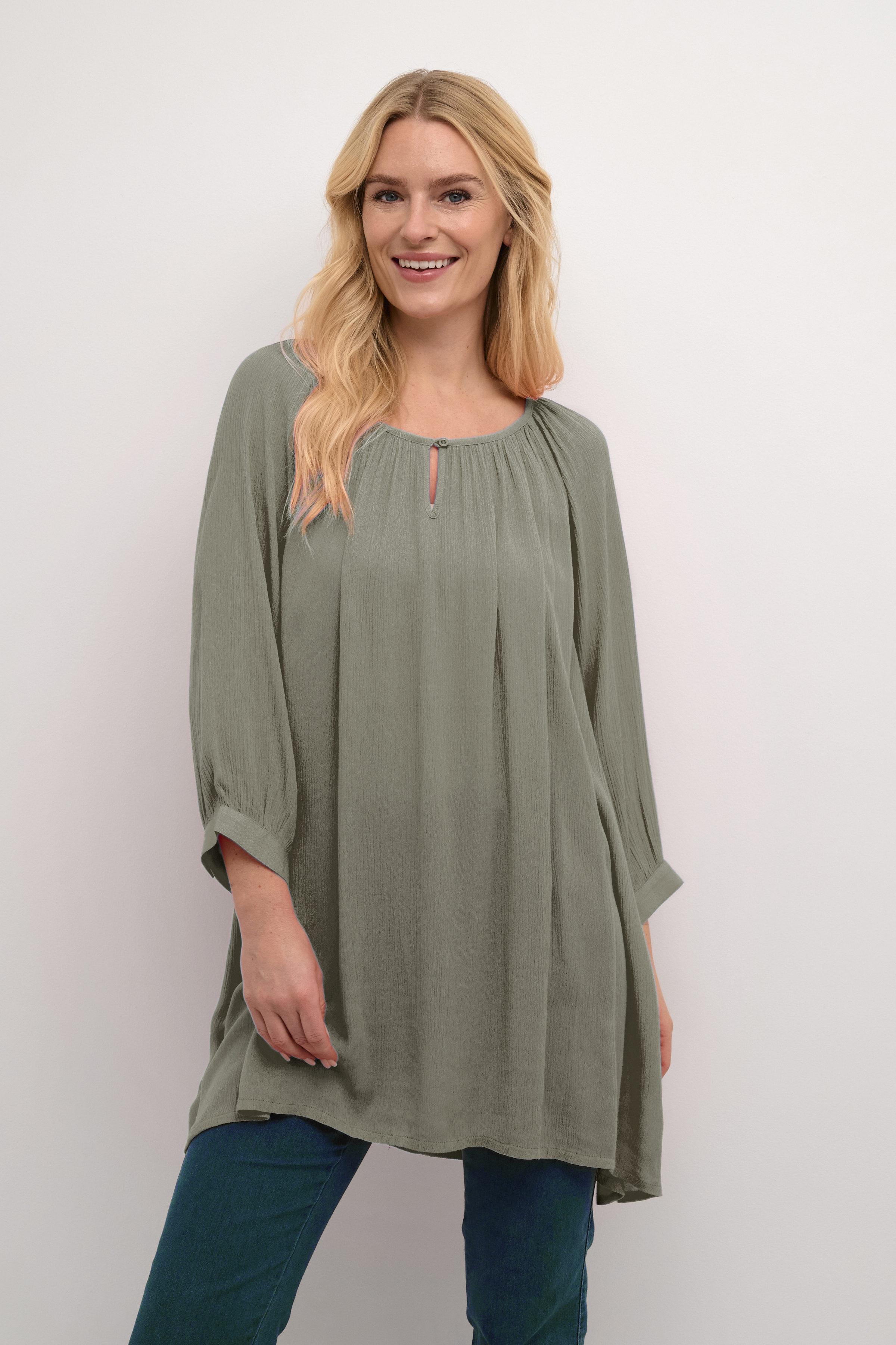 Kaffe Amber Tuniek - Groente - grootte 34 vor Vrouwen