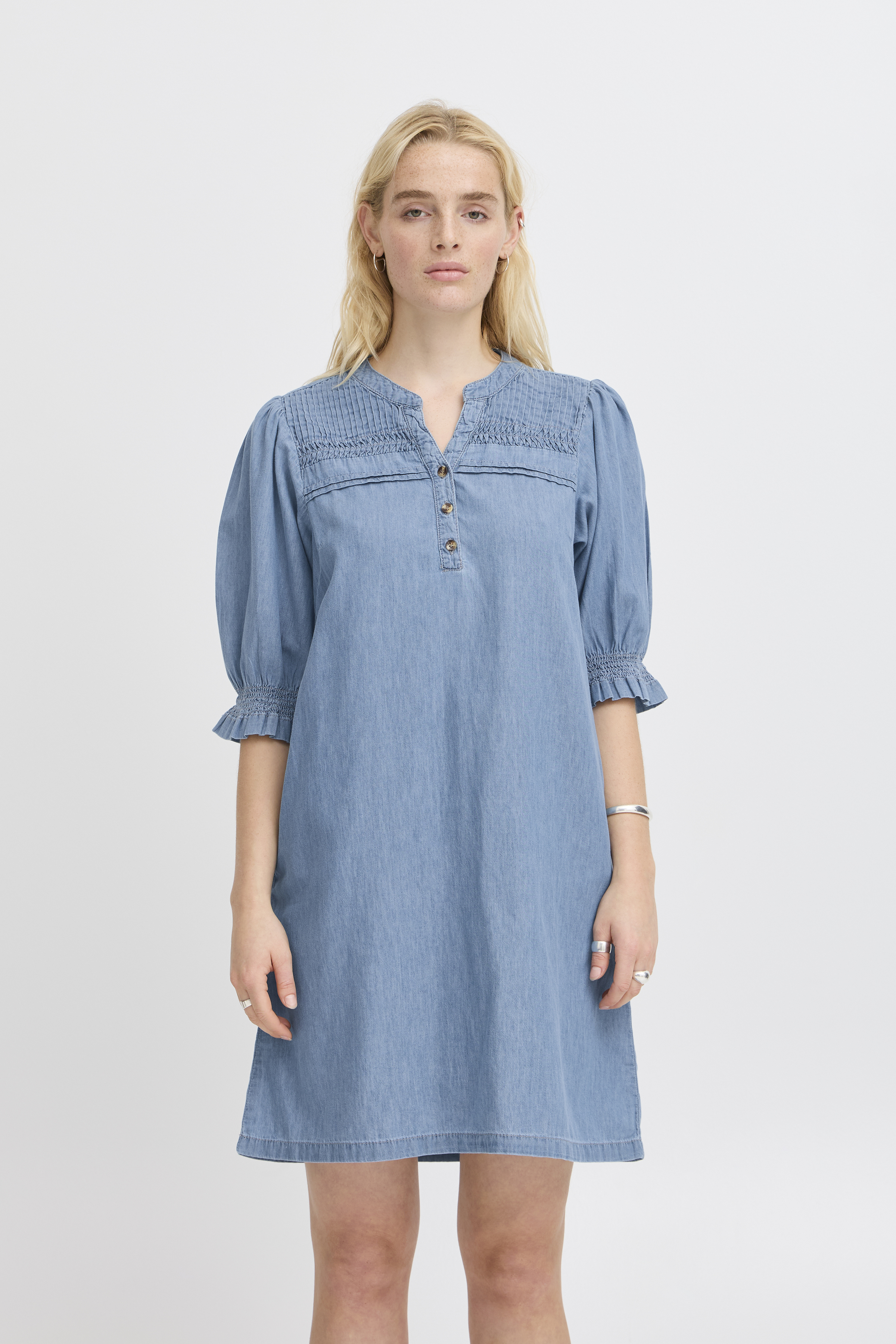 Ichi IHANCEY Jurk - Blauw - grootte 42 vor Vrouwen