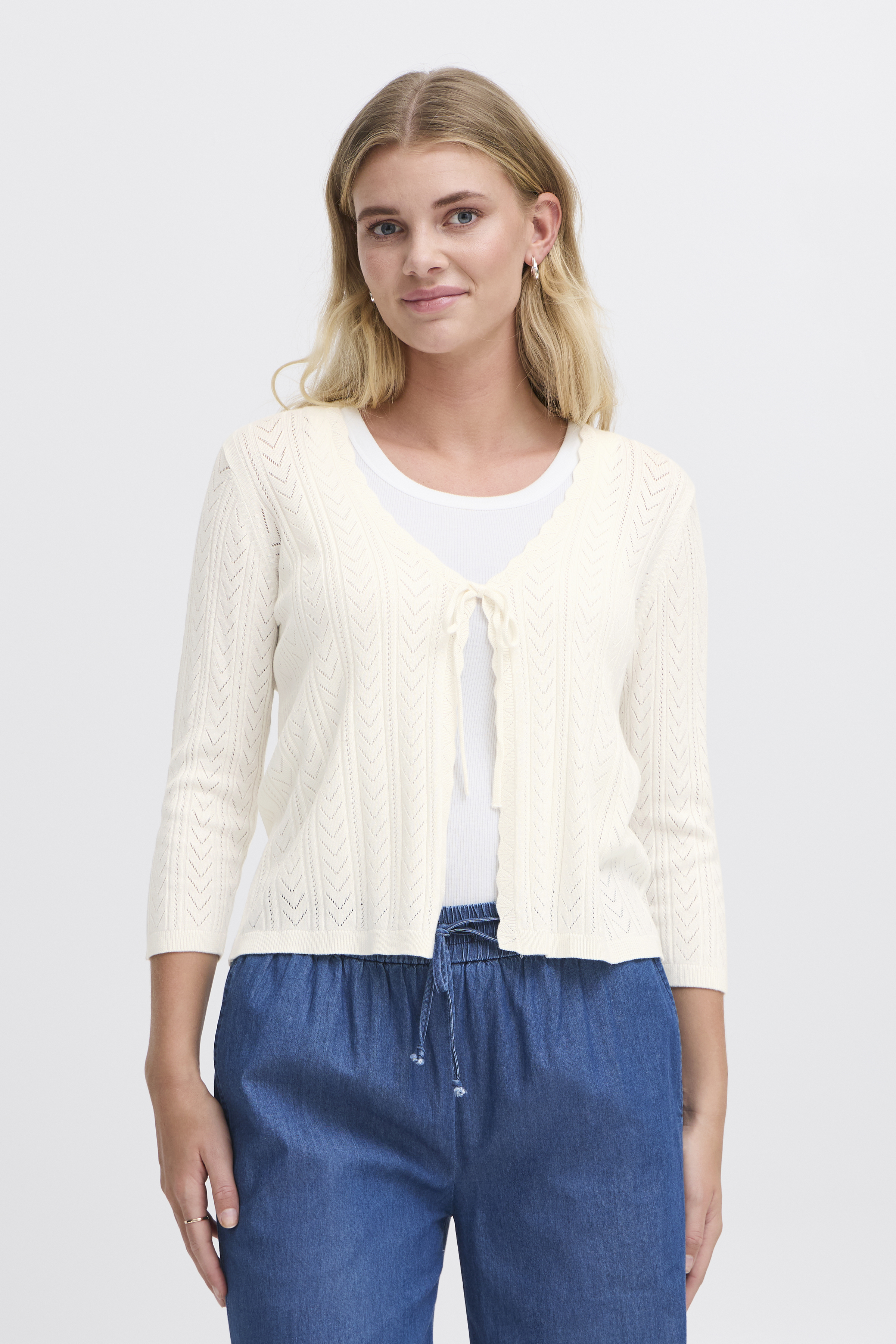 Fransa FRLORA Cardigan - Vit - str XL för Dam