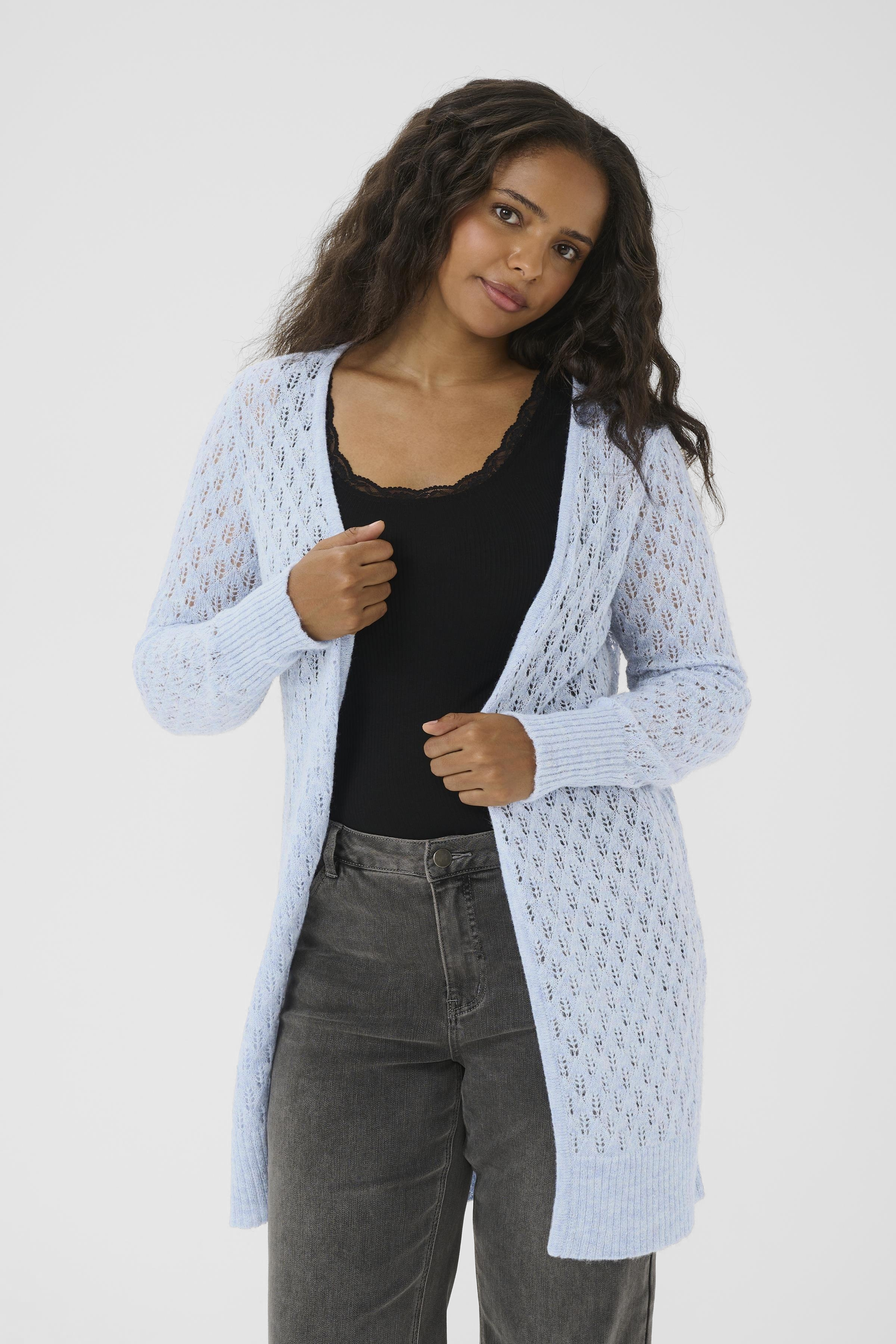 Kaffe Curve KCloura Cardigan - Blå - str M för Dam